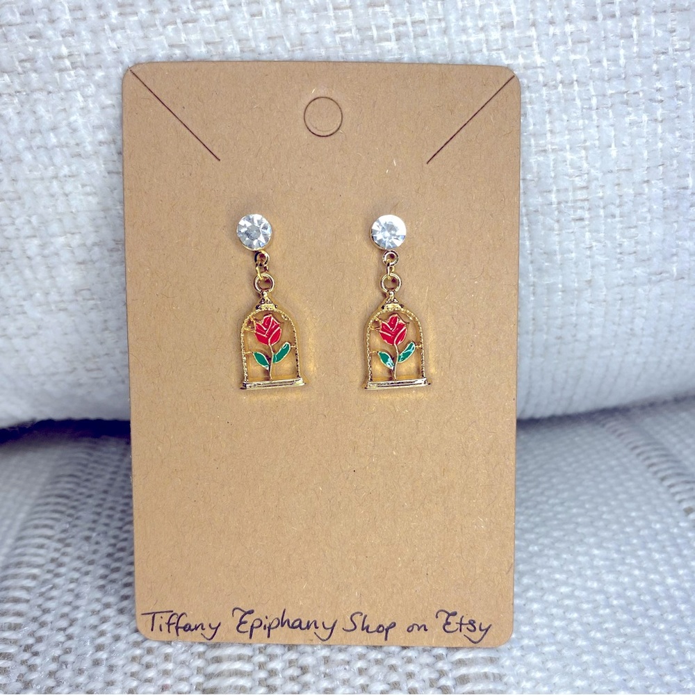 Disney Beauty & the Beast Inspired Earrings NWT